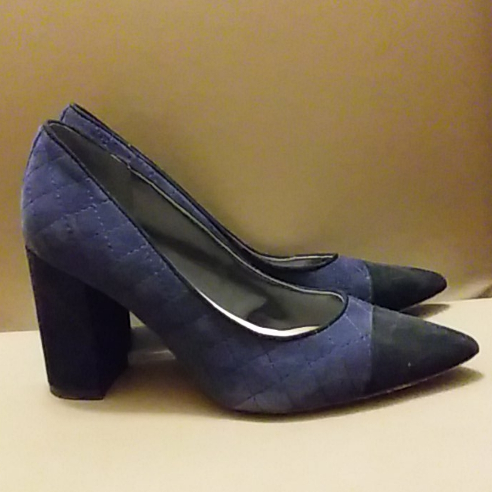 Navy & black heels